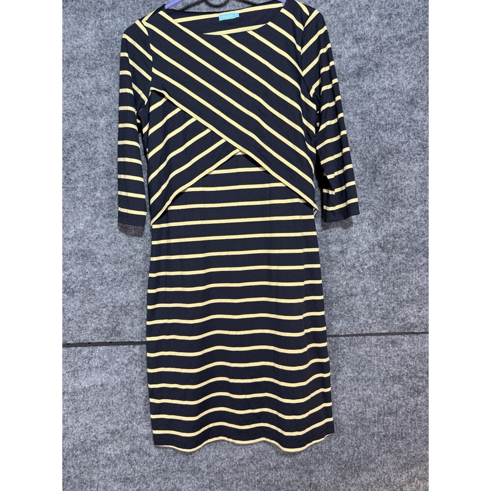 J.McLaughlin Catalina Cloth Dress – Women’s Small – Black & Gold Striped – Layer